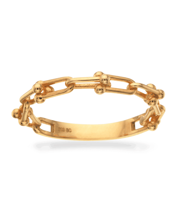 SCROUPLES 8 KARAT GULD RING MED LINK - 712983