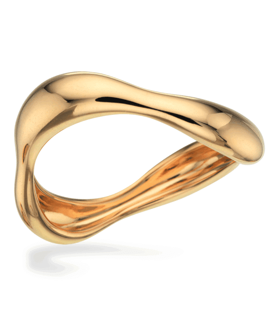 SCROUPLES RING 8 KARAT GULD BØLGET - 713133