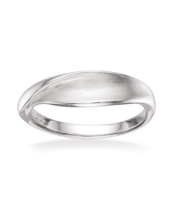 SCROUPLES SØLV RING MAT OG BLANK - 727912