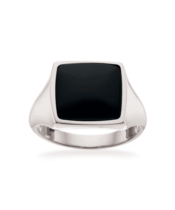 SCROUPLES SØLV RING MED SORT ONYX - 791392