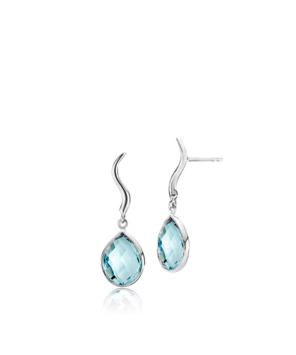 IZABEL CAMILLE MARIE ØRERINGE MED AQUA BLÅ KRYSTAL - A1745SWSAQUABLUE