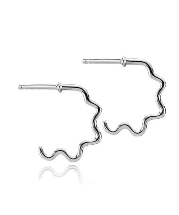 SISTIE ØRERINGE SØLV YOUNG ONE SNAKE HALV KREOL - Z1084SWS