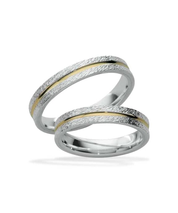 SCROUPLES VIELSES RINGE SØLV MED 14 KARAT GULD - S54