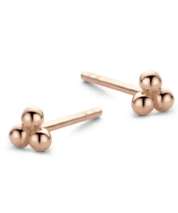 SPIRIT ICONS SHISHI ØRESTIKKER SØLV ROSA FORGYLDT- 41644