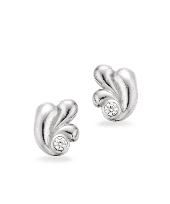 SCROUPLES SØLV ØRERINGE MED ZIRKONIA - 157342