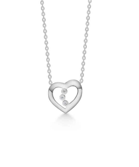 MADS Z 14 KARAT HVIDGULD HJERTE BRILLANTEN - 1621053