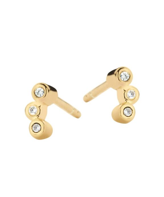 SPIRIT ICONS BLISS ØRERINGE SØLV FORGYLDT MED ZIRKONIA - 40572