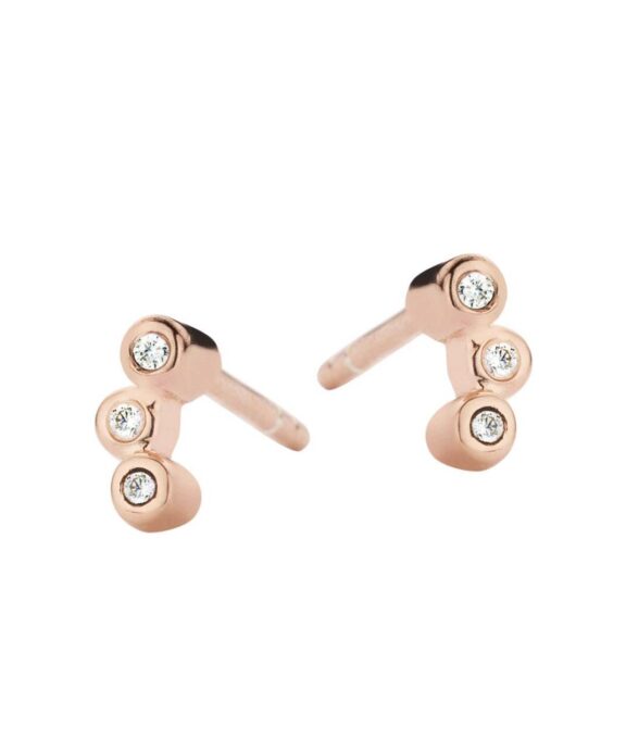 SPIRIT ICONS BLISS ØRERINGE SØLV ROSAFORGYLDT MED ZIRKONIA - 40574