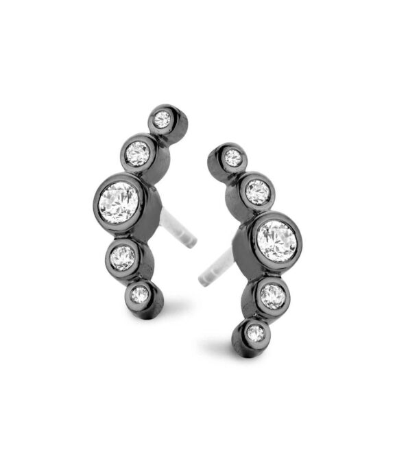 SPIRIT ICONS TEMPTATION ØRERINGE SORT SØLV - 40603