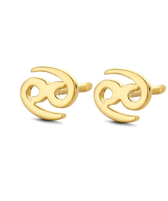 SPRIT ICONS STJERNETEGN KREBS ØRERING SØLV FORGYLDT - 41052