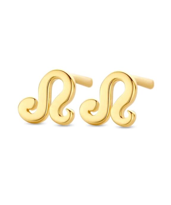 SPIRIT ICONS STJERNETEGN LØVE ØRERINGE SØLV FORGYLDTE - 41062