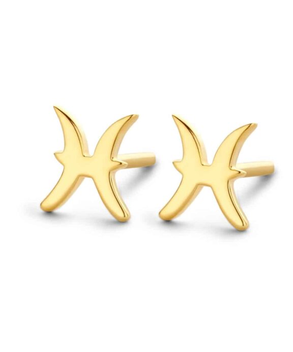 SPIRIT ICONS STJERNETEGN FISK ØRE SØLV FORGYLDT -  41132