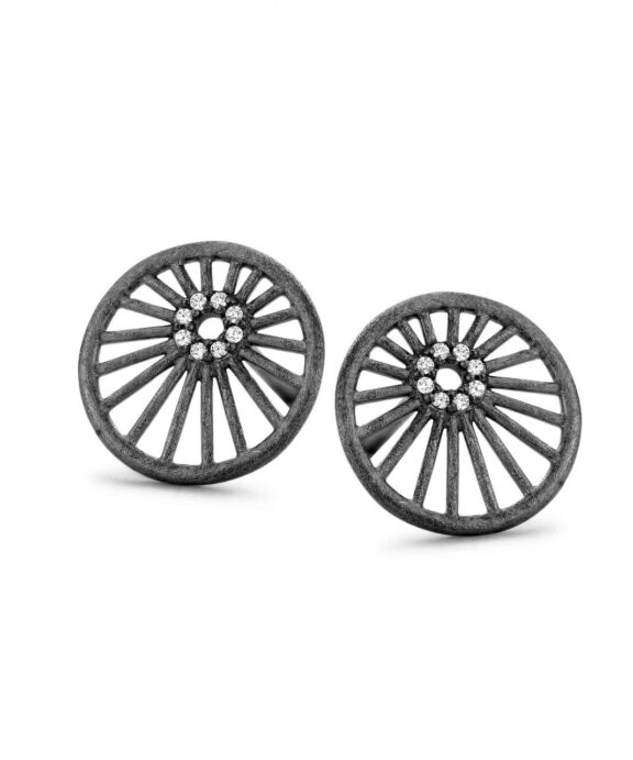 SPIRIT ICONS AURA ØRERINGE SØLV RHUTINERET MED SYNTESTISKE ZIRKONIA - 41293-