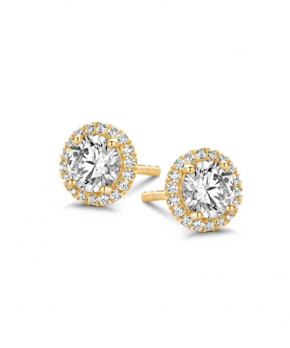 SPIRIT ICONS ROMANCE ØRESTIKKER SØLV FORGYLDT MED ZIRKONIA STEN - 41322