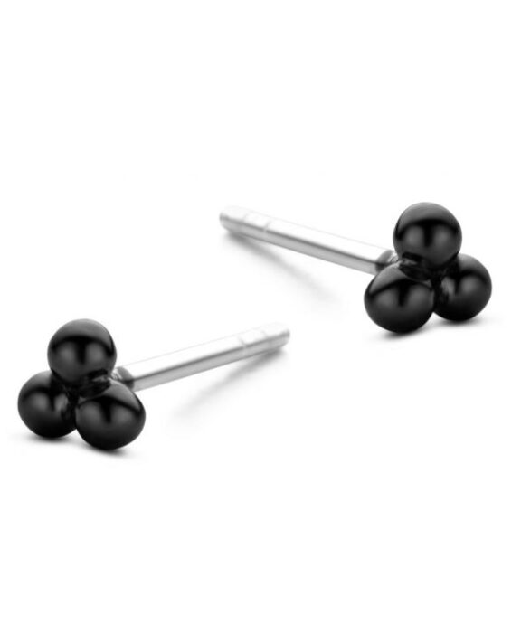 SPIRIT ICONS SHISHI SORT RHUTINERET ØRESTIKKER - 41643