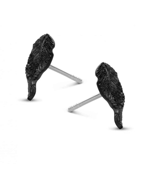 SPIRIT ICONS FALL ØRERINGE SORT SØLV RHUTINERET - 41683