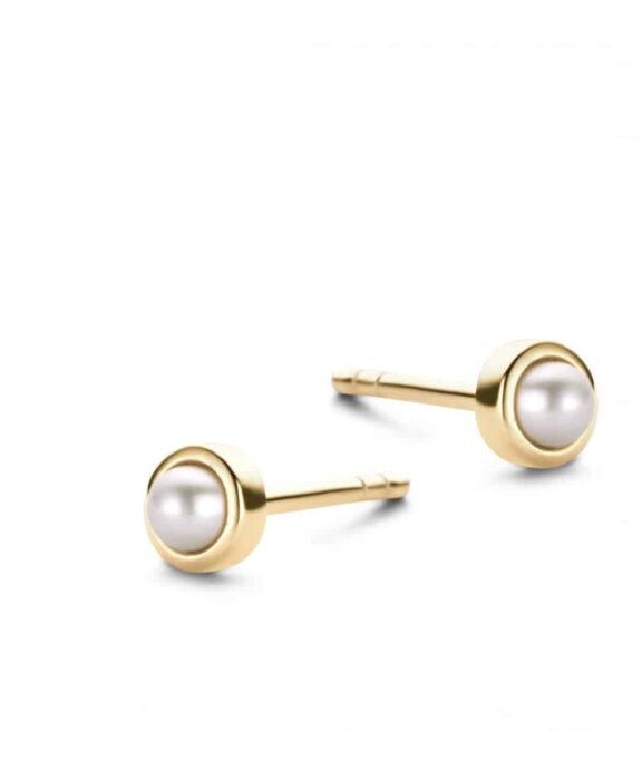 SPIRIT ICONS PEARL ØRERINGE SØLV FORGYLDT - 41792