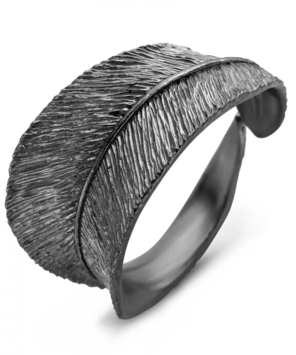 SPIRIT ICONS FALL RING SORT SØLV RHUTINERET - 51323