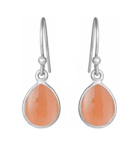 SUSANNE FRIIS BJØRNER SØLV ØREHÆNGER MED MÅNESTEN - 5249-1-124