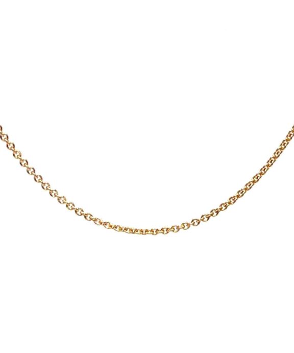 BNH HALSKÆDE RUND ANKER SØLV FORGYLDT 50 CM - SARF05042F