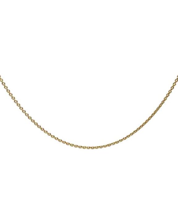 BNH HALSKÆDE RUND ANKER 8 KARART GULD 45 CM - AR804045F