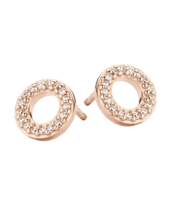 SPIRIT ICONS ØRERINGE SØLV FORGYLDT TREND ØRERINGE ROSA - 40534