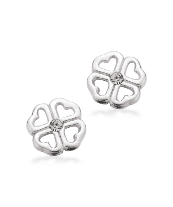 SCROUPLES SØLV FIRKLØVER MED ZIRKONIA - 157192