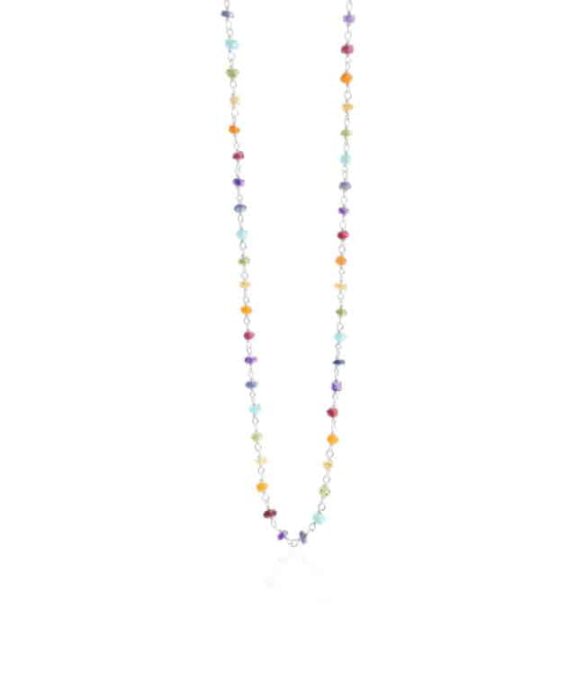 SUSANNE FRIIS BJØRNER HALSKÆDE SØLV MED ÆGTE STEN - 1869-1-556