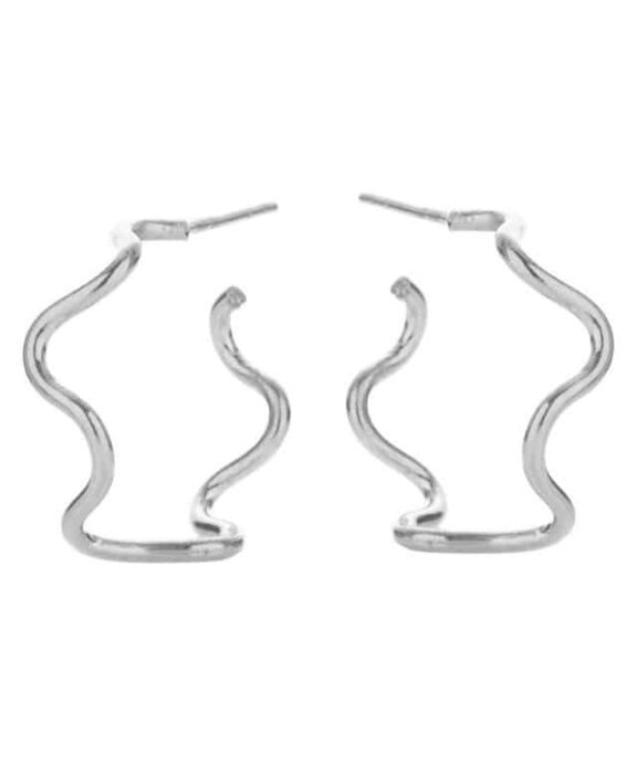 SUSANNE FRIIS BJØRNER ØRERINGE SØLV 20MM BLANKE - 5611-11