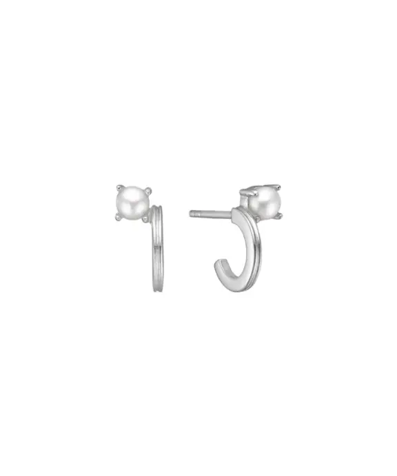 CARRE UNICORN SØLV ØRERINGE MED PERLE - SH 4417