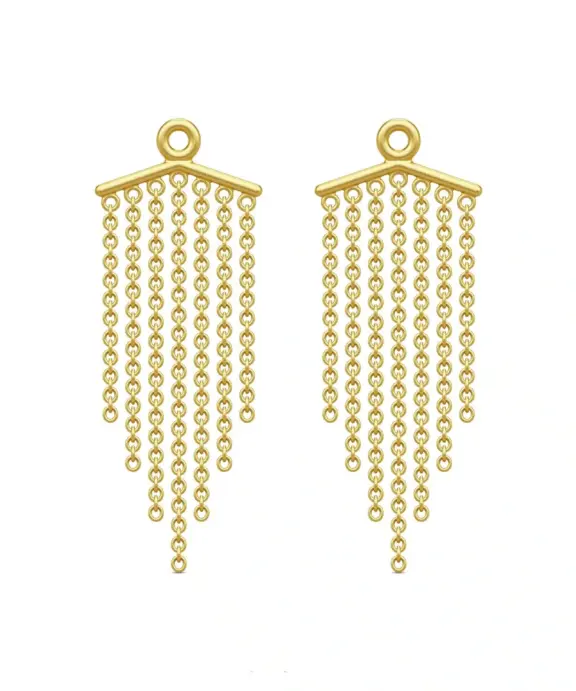 JULIE SANDLAU ØREHÆNGER SØLV FORGYLDT OCEAN BACKDROPS - BF08GD