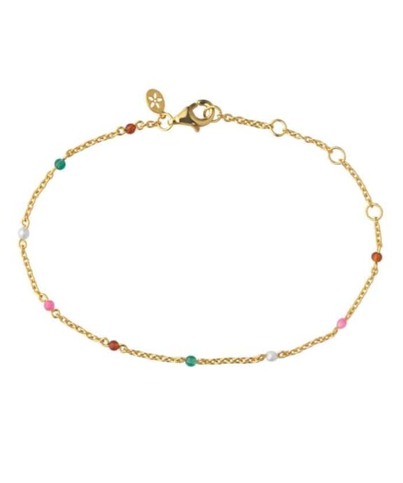 BYBIEHL SCARLETT SØLV FORGYLDT ARMBÅND MED STEN - 2-3401M-GP