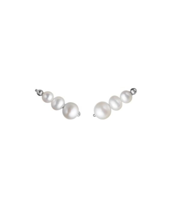 BYBIEHL AURA EARCLIMBERS SMALL SØLV ØRERING MED PERLE - 4-3901WP-R