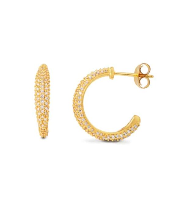 BYBIEHL OCEAN FLOW SØLV FORGYLDT ØRERINGE - 4-4206A-GP