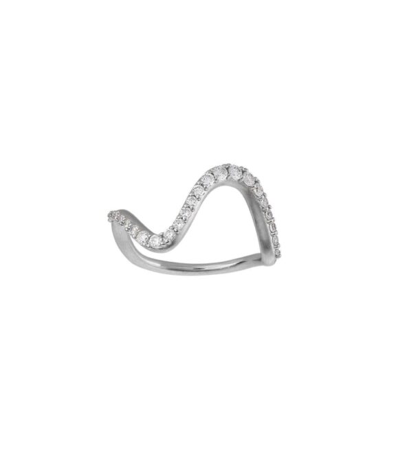 BYBIEHL WAVE SØLV RING MED ZIRKONER - 5-3702A-R