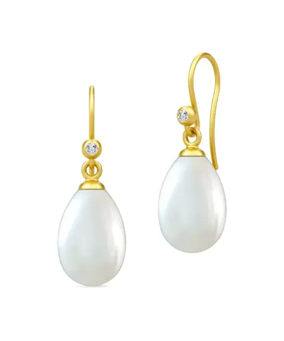 JULIE SANDLAU ØREHÆNGER SØLV FORGYLDT AFRODITE - HKS423GDWHPLCZ