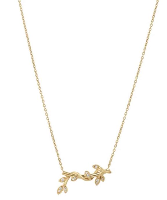 JUNGLE IVY SPARKLE HALSKÆDE SØLVFORGYLDT- 3-3102A-GP