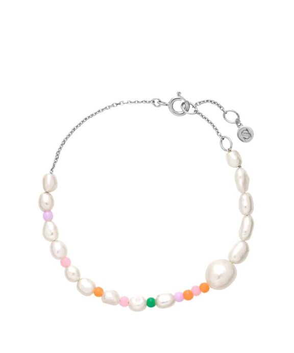 SISTIE ANNE SOFIE KRAB ARMBÅND SØLV MED PERLE - Z3042SWS