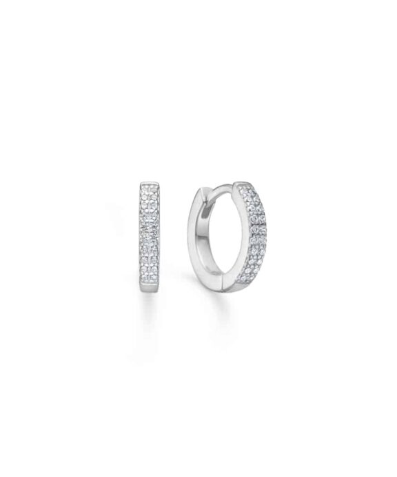 STUDIO Z ØRERINGE CREOL SØLV MED STEN - 8117445