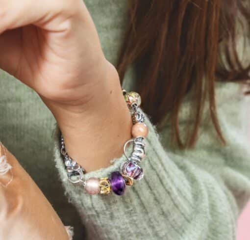 TROLLBEADS VIOLET MELODI GLASKUGLE - TGLBE-30102 - Image 5
