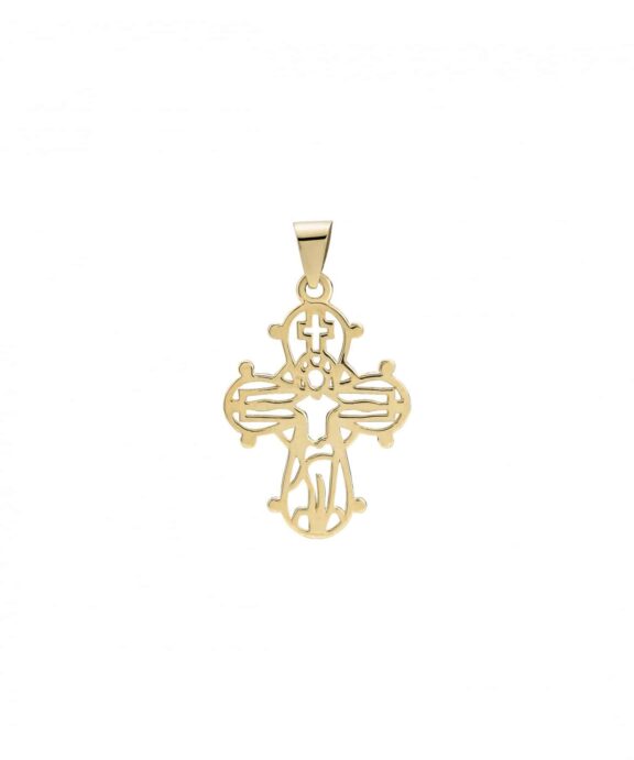 LUND COPENHAGEN VEDHÆNG SØLV FORGYLDT DAGMAR KORS - 9061296-F