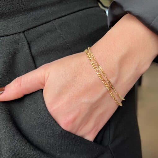 SCROUPLES SINGAPORE ARMBÅND SØLV FORGYLDT - 38192A,M - Billede 4