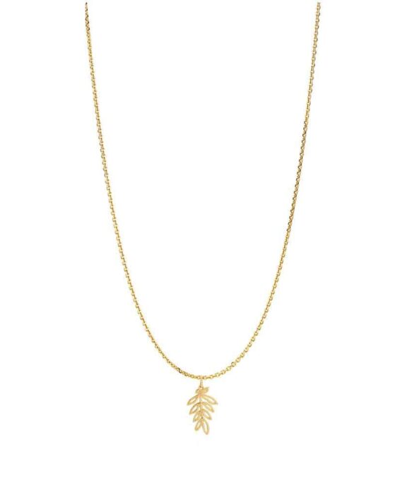 IZABEL CAMILLE HALSKÆDE TAMARA SØLV FORGYLDT MED BLAD - S20444GS