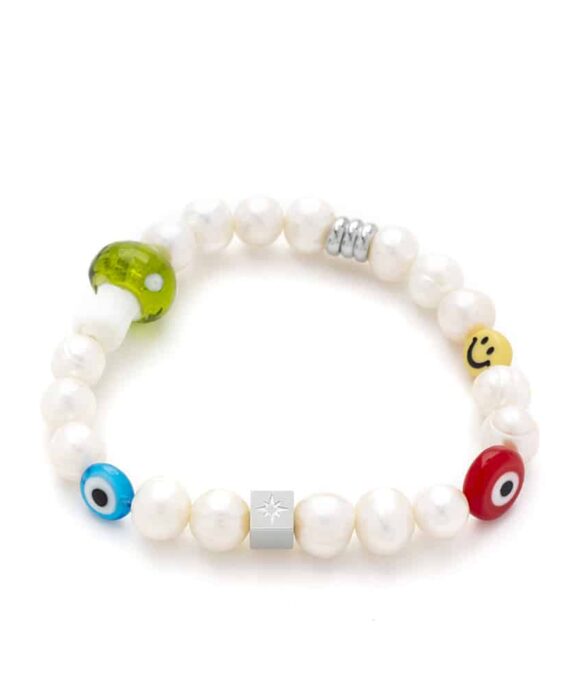 SAMIE ARMBÅND MED FERSKVANDSPERLER OG PERLER - X3009SWS