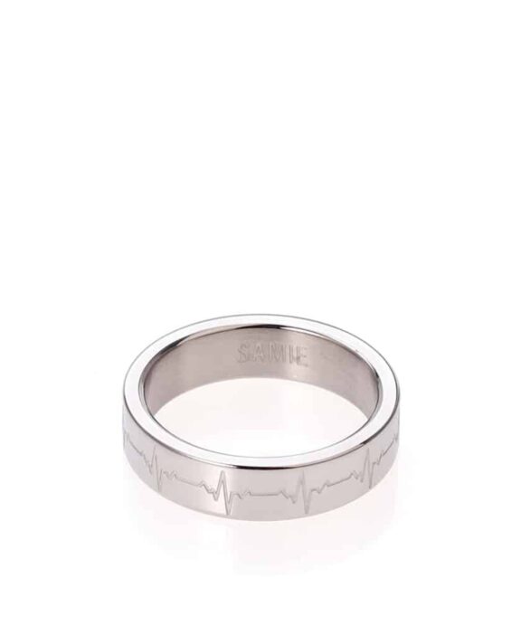 SAMIE RING STÅL MED HJERTE RYTME - X4003SWS