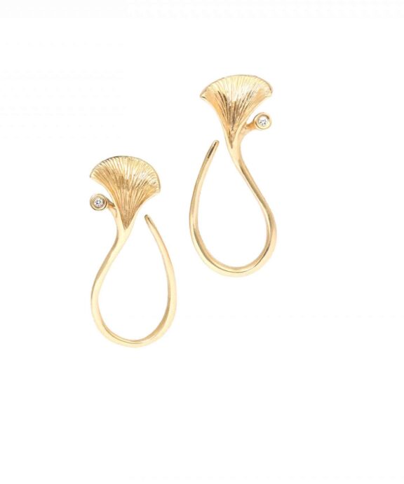 PER BORUP KAYA 14 KARATS GULD ØRERINGE MED 0,01 CT DIAMANT- 1137ØX