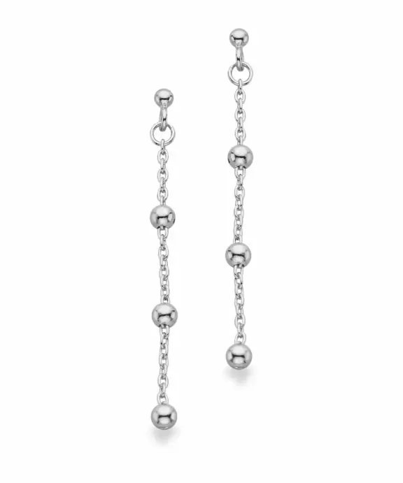 SCROUPLES ØRERINGE SØLV MED KUGLER PÅ KÆDE - 154512