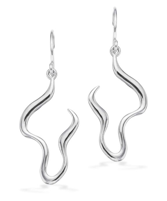 SCROUPLES ØRERINGE SØLV SNOET MED EN ZIRKON - 159232