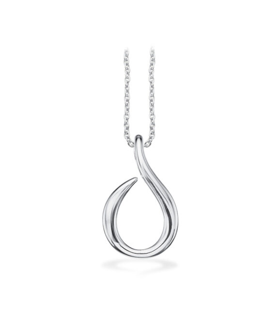 SCROUPLES SØLV HALSKÆDE MED BØJET VEDHÆNG -  237902