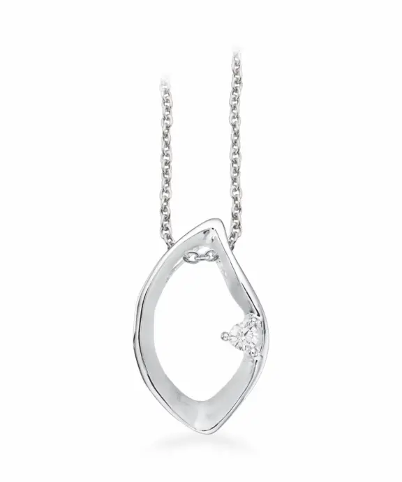 SCOUPLES SØLV HALSKÆDE MED ZIRKON - 237922